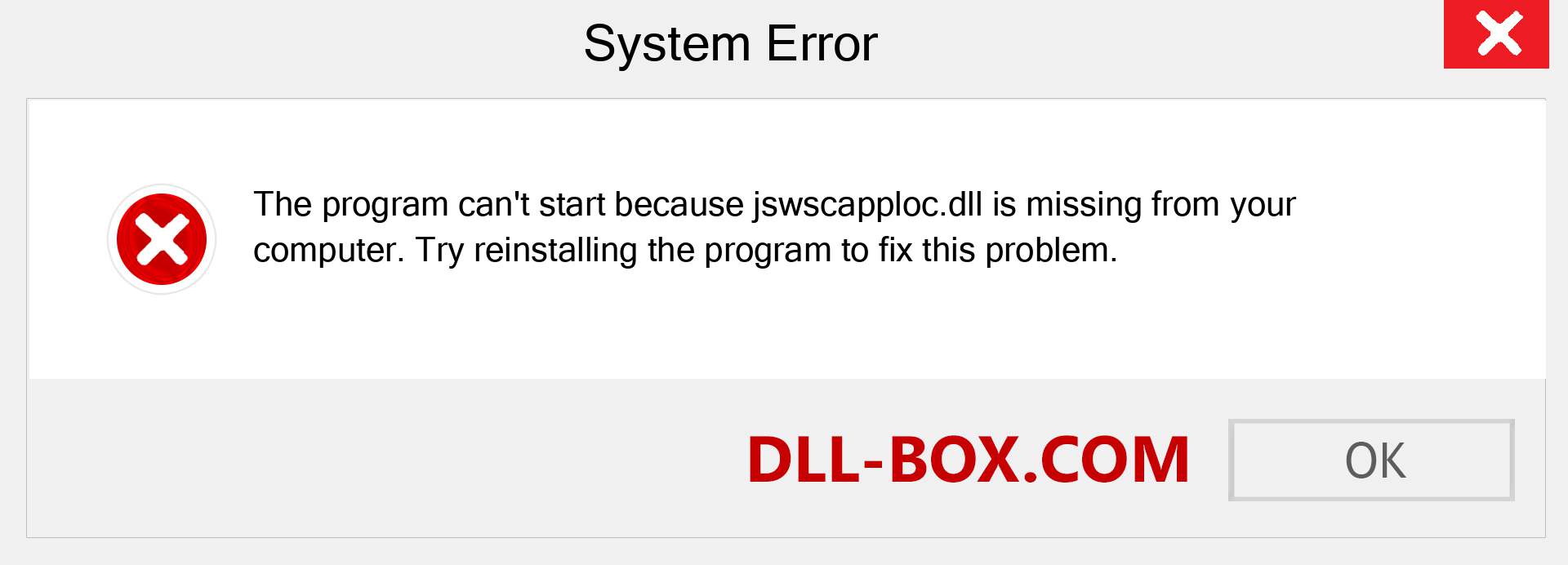  jswscapploc.dll file is missing?. Download for Windows 7, 8, 10 - Fix  jswscapploc dll Missing Error on Windows, photos, images